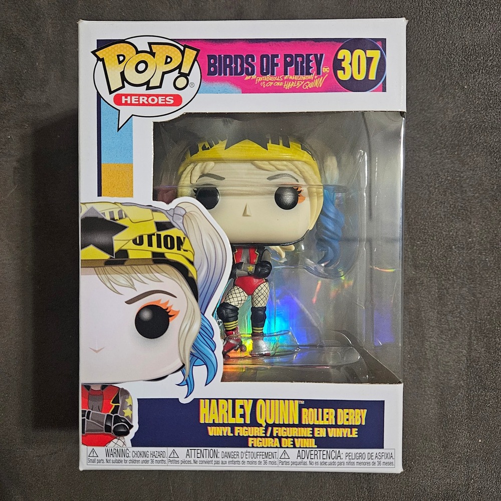 Funko Pop Birds of Prey Harley Quinn Roller Derby 307 Vinyl Figure DC Heroes